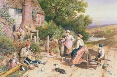 サリー州ウィトリー近郊のバスケット付き旅行チェアメンダーとペドラー